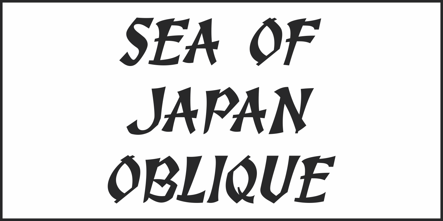 Example font Sea of Japan JNL #3